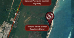 Terreno hotelero frente al mar en venta en Puerto Morelos, 1,600 m²