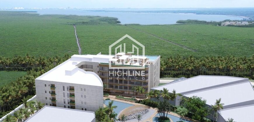 Departamento de dos recámaras en preventa en Puerto Cancún