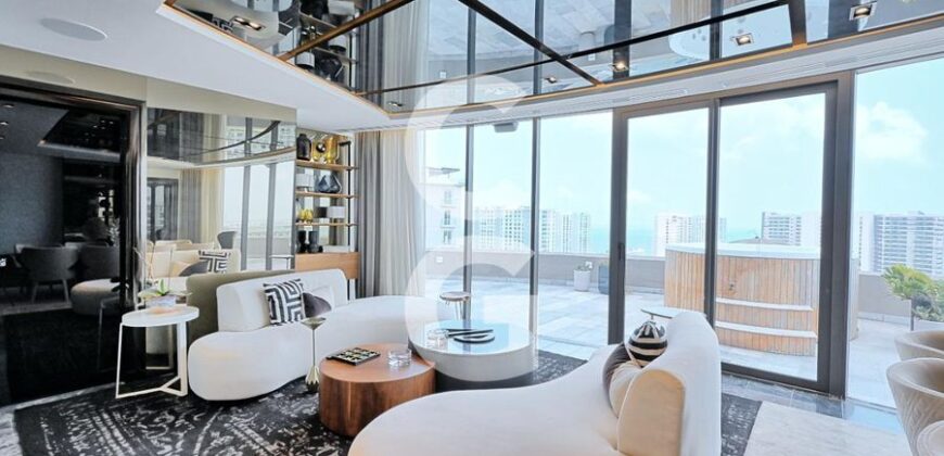 Departamento amueblado en venta en Shark Tower, Puerto Cancún, piso 17